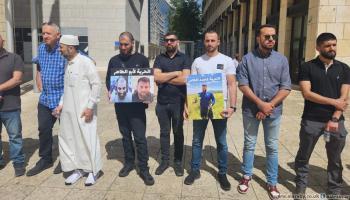 تظاهرة أمام محكمة حيفا للإفراج عن محمد جبارين وأحمد خليفة (العربي الجديد)
