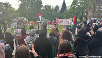 مخيم طالبي من أجل غزة في جامعة ليستر 2 - بريطانيا - 15 مايو 2024 (العربي الجديد)