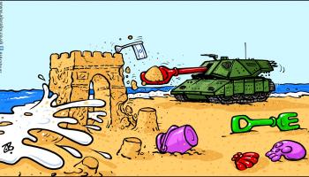 كاريكاتير بحر غزة / حجاج