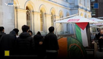 مخيم طلابي جديد للتضامن مع غزة في جامعة كينغز كوليدج بلندن	