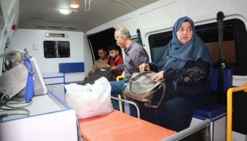 وصول جرحى غزة إلى بغداد للعلاج،22 مايو 2024 (وزارة الصحة العراقية)