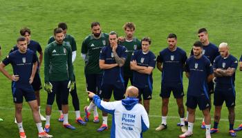من تدريبات منتخب إيطاليا قبل بطولة كأس أمم أوروبا، 2 يونيو 2024 (كلاوديو فيلا/Getty)