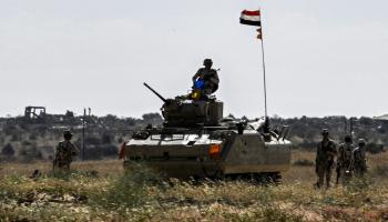 جنود قرب الجانب المصري من معبر رفح، 23 مارس 2024 (خالد دسوقي/ فرانس برس)