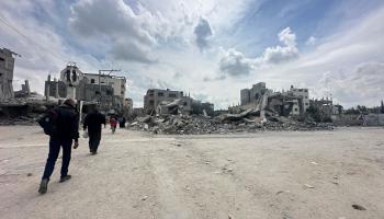 مخيم البريج بدير البلح في غزة (دعاء الباز/الأناضول)