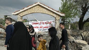 عيتا الشعب جنوبي لبنان بعد قصف إسرائيلي 9/4/2024 (حسن فنيش/فرانس برس)