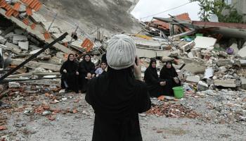 عيتا الشعب جنوبي لبنان بعد قصف إسرائيلي 9/4/2024 (حسن فنيش/فرانس برس)