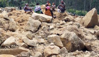 انهيار أرضي في بابوا غينيا الجديدة يسفر عن مقتل المئات، 26 مايو 2024 (Getty)