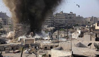 انفجار في مدينة حلب 19 مايو 2015 (Getty)