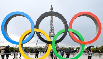 ظهر شعاب الأولمبياد في باريس عام 2016 (جوليان ماتيا/Getty)