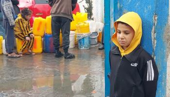 معاناة الحصول على الماء في غزة (الأناضول)