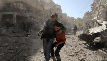 سورية/سياسة/ضحايا مدنيون/(حمزة العجوة/فرانس برس)