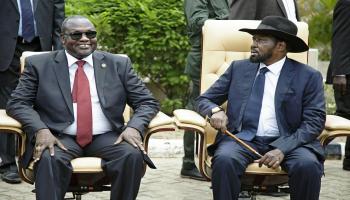جنوب السودان/سياسة/سيلفا كير ومشار/(ألبير كونزاليس/فرانس برس)