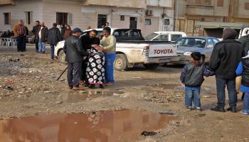 بركة مياه آسنة في ليبيا- فرانس برس