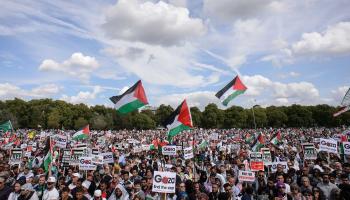 تظاهرات فلسطين في لندن 