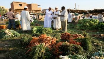 سوق خضروات في الخرطوم بالسودان