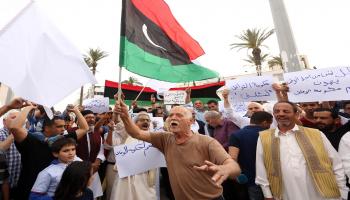 ليبيا/سياسة/تظاهرات مؤيدة للسراج/04/04/2016