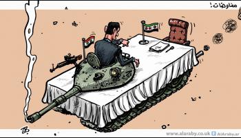 كاريكاتير مفاوضات الاسد / حجاج