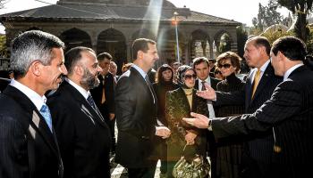 أردوغان والأسد بزيارة التكية السليمانية بدمشق 2009
