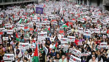 تظاهرات فلسطين في لندن