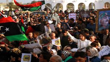 تظاهرة مؤيدة لحفتر في بنغازي-سياسة-عبدالله دوما/فرانس برس