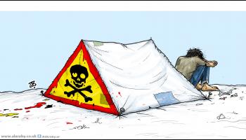 كاريكاتير شيطنة اللاجئين / حجاج