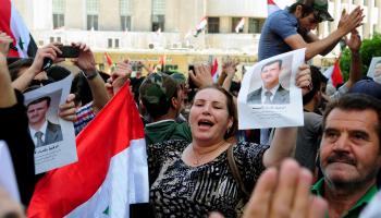 مظاهرة تأييد لبشار الأسد في دمشق
