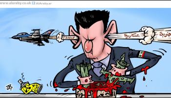 كاريكاتير الضربة العسكرية / حجاج