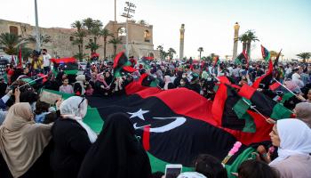 احتفالات باستعادة قوات "الوفاق" السيطرة على ترهونة (فرانس برس)