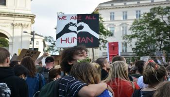 تظاهرات في النمسا ضد العنصرية-أشكين كياغان/الأناضول