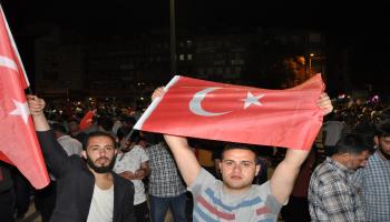 مظاهرة رافضة للانقلاب في تركيا - ملحق جيل -Getty