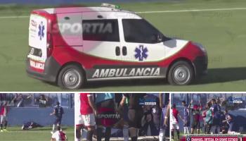 اصا​بة مروعة للاعب ارجنتيني