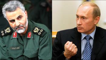 الرئيس الروسي فلاديمير بوتين والجنرال الإيراني قاسم سليماني