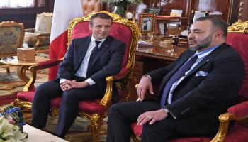 المغرب/سياسة/محمد السادس وماكرون/(ألان جوكار/فرانس برس)