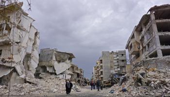 الدمار في إدلب (محمد حاج قدور/فرانس برس)