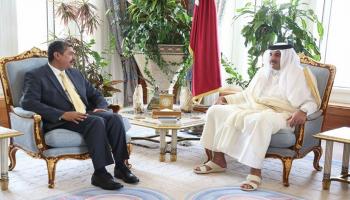 قطر-أمير قطر مع رئيس الوزراء اليمني-13-12