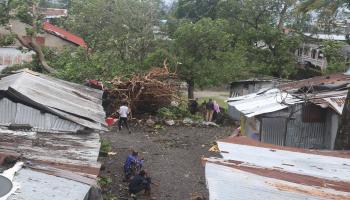 إعصار كينيث شمال موزمبيق (إبراهيم يوسف/فرانس برس)