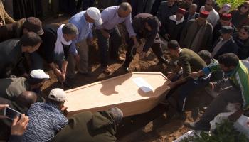 جنازة فقيرة في المغرب/مجتمع/25-2-2018 (فاضل سنا/ فرانس برس)