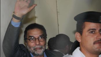 محسن شعلان أثناء محاكمته في قضية "زهرة الخشخاش"