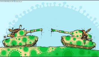 كاريكاتير الحرب والكورونا / حجاج