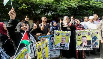وقفة إحتجاجية في غزة مساندة للاسرى