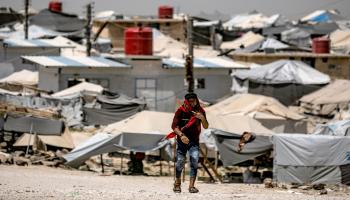 مخيم الهول يضم آلاف النازحين السوريين (دليل سليمان/فرانس برس)