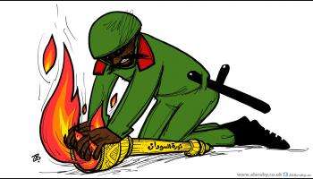 كاريكاتير ثورة السودان / حجاج