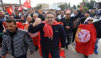احتجاج في تونس للمطالبة بزيادة الأجور/ الأناضول
