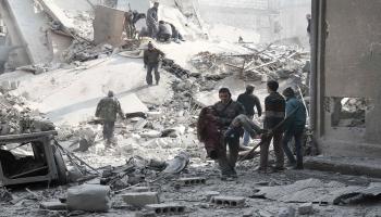سورية/سياسة/ضحايا مدنيون/(عبدالمومن عيسى/فرانس برس)