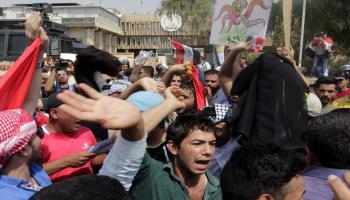 العراق تظاهرات (فرانس برس)