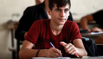 تلاميذ سوريون في القامشلي - سورية - مجتمع