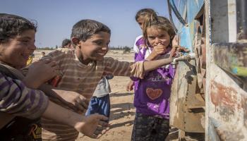 مخيم على الحدود السورية التركية/مجتمع (أمين سنسار/ الأناضول)