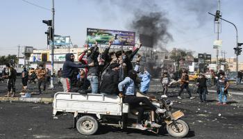 سياسة/احتجاجات العراق/(فرانس برس)