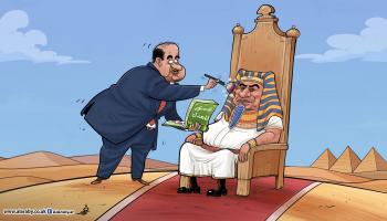 كاريكاتير السيسي الفرعون / البحادي