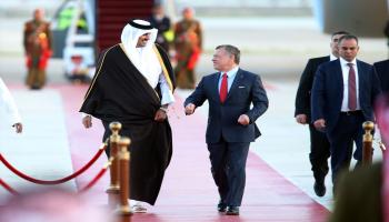 أمير قطر وملك الأردن/Getty